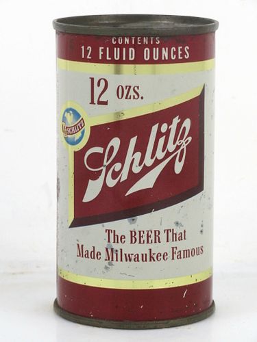 Unpictured 1954 Schlitz Beer 12oz Flat Top Can Brooklyn New York