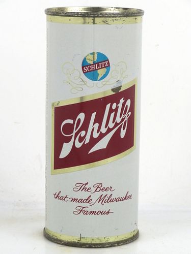 Unpictured 1960 Schlitz Beer 16oz One Pint Flat Top Can Milwaukee Wisconsin