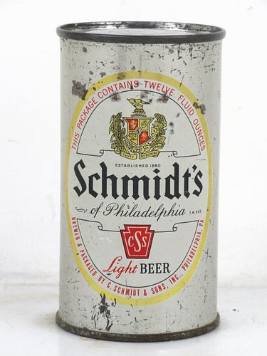 1953 Schmidt's Light Beer 12oz 131-30.1 Flat Top Can Philadelphia Pennsylvania
