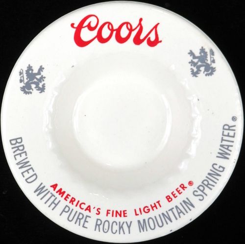 1958 Coor's Beer Ceramic Ashtray Golden Colorado