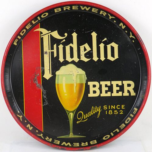 1933 Fidelio Beer 12 Inch Serving Tray New York New York