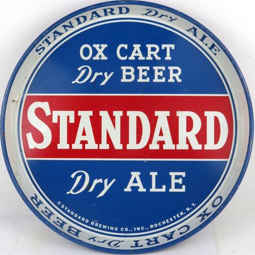 1955 Standard Dry Ale 12 Inch Serving Tray Rochester New York