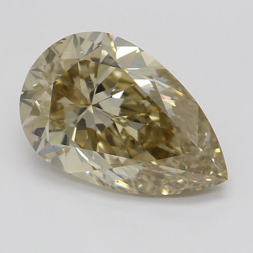2.18 ct, Natural Fancy Yellowish Brown Even Color, SI1, Pear cut Diamond (GIA Graded), Appraised Value: $17,800 