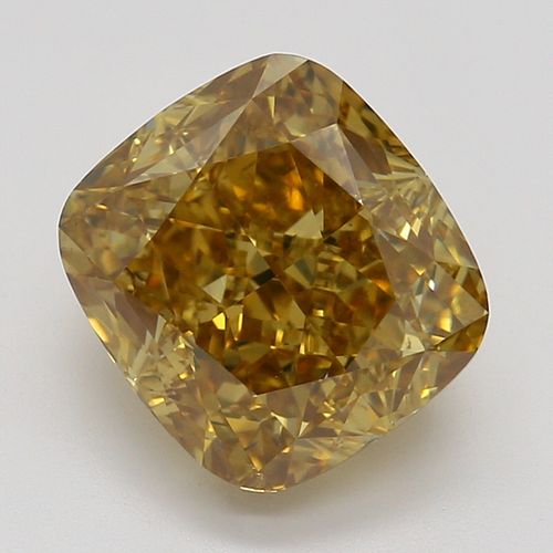 2.02 ct, Natural Fancy Deep Brownish Orangy Yellow Even Color, SI1, Cushion cut Diamond (GIA Graded), Appraised Value: $27,500 