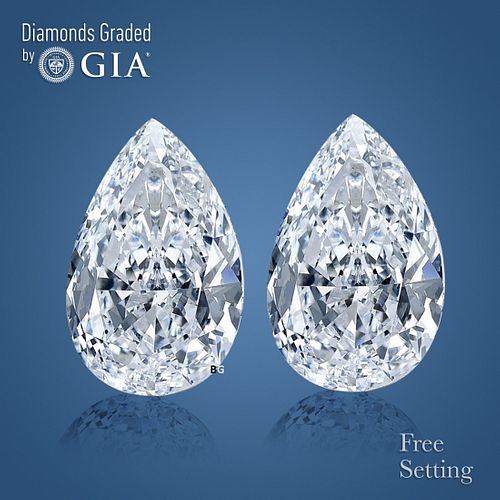 4.06 carat diamond pair, Pear cut Diamonds GIA Graded 1) 2.03 ct, Color D, VS1 2) 2.03 ct, Color D, VS1. Appraised Value: $173,400 