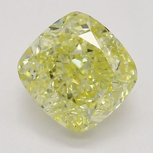 1.25 ct, Natural Fancy Intense Yellow Even Color, VS2, Cushion cut Diamond (GIA Graded), Appraised Value: $23,200 