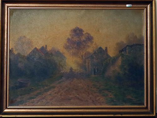 LANDSCAPE OIL PAINTING (OLD IN THE BACK)