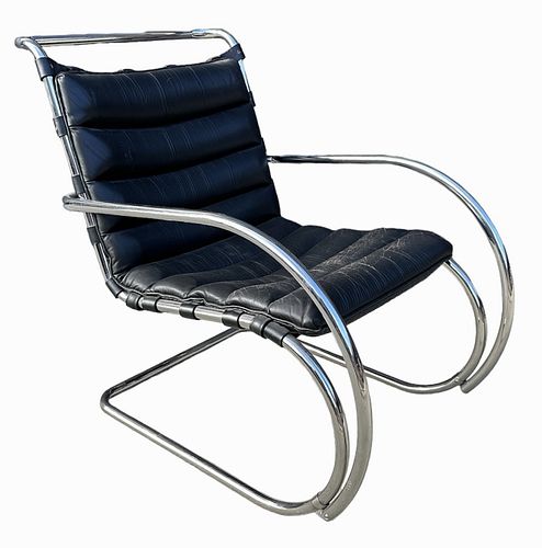 MIES VAN DER ROHE for KNOLL MR40 Leather Lounge Chair 