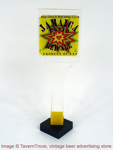 1990s Mad River Jamaica Red Ale 9½" Acrylic Tap Handle