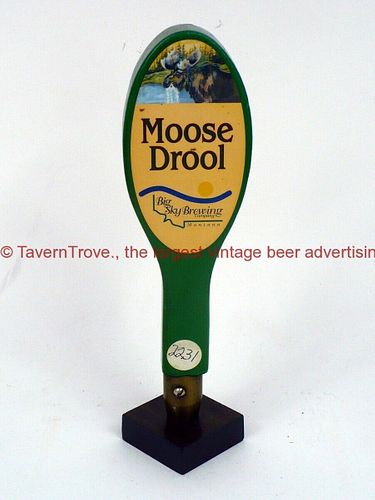 E-1990s Montana Big Sky Moose Drool Beer 8¾ Inch Tap Handle