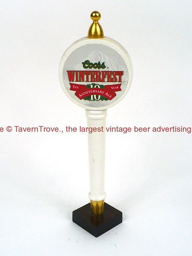 1995 Coors Winterfest 10 Year Anniversary 10¾ Inch Wood Tap Handle