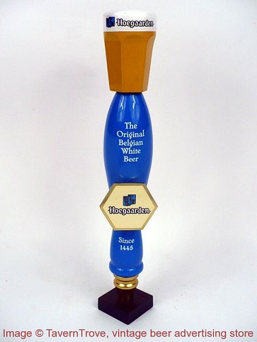 1990s Belgium Hoegaarden White Beer 13¾ Inch Wood Tap Handle