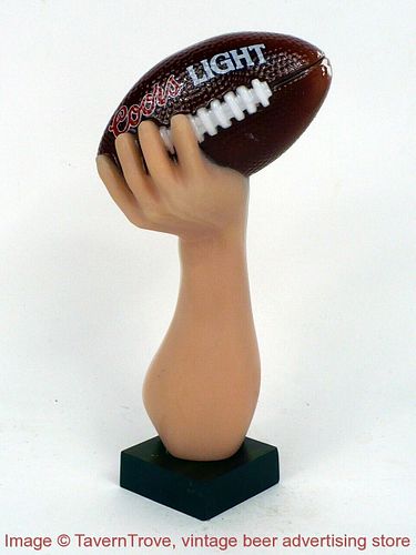 1990s Coors Light Football Hand Arm 7½ Inch Acrylic Tap Handle