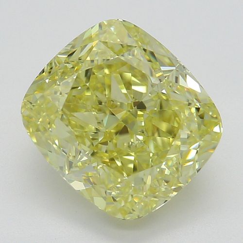 2.08 ct, Natural Fancy Intense Yellow Even Color, VVS2, Cushion cut Diamond (GIA Graded), Appraised Value: $88,500 