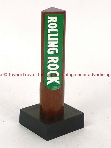 1980s Rolling Rock Beer 4¼ Inch Wood Shotgun Tap Handle