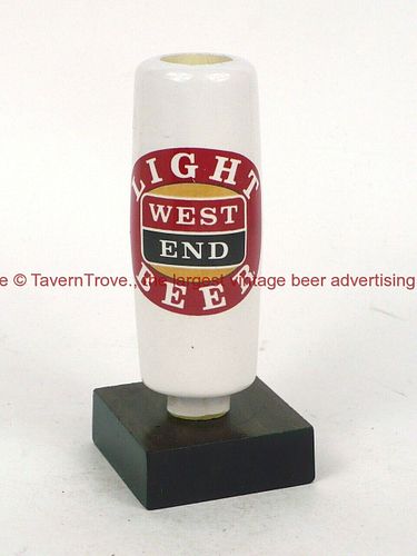 1970s Australia West End Light Beer 3¾ Inch Porcelain Tap Handle
