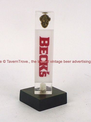 1970s Germany Beck's Beer 4½ Inch Acrylic Tap Handle