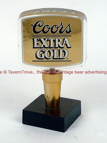 1980s Coors Extra Gold 4¼ Inch Acrylic Tap