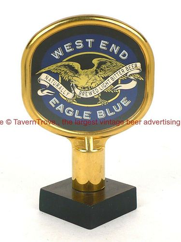 1980s Australia West End Eagle Blue Beer 4¼ Inch Tap Handle
