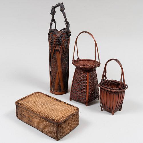 Group of Four Japanese Baskets