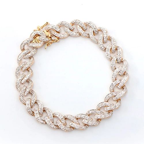 0.75 TW Cts Diamonds 18K gold Plated  Bracelet