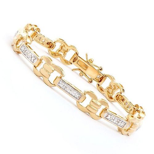 0.16 TW Cts Diamonds 18K gold Plated  Bracelet