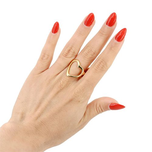 Doble 18k gold Heart Ring with Nacre