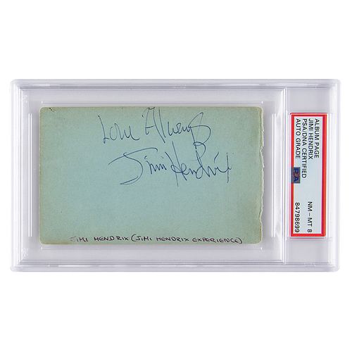 Jimi Hendrix Signature - PSA NM-MT 8