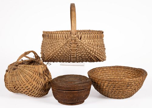 ASSORTED AMERICAN BASKETS, LOT OF FOUR