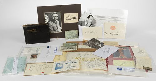 ASSORTED ENTERTAINMENT AND POLITICAL AUTOGRAPHS, UNCOUNTED LOT