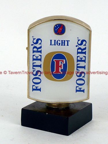 1970s Australia Fosters Light 3½ Inch Plastic Tap Handle