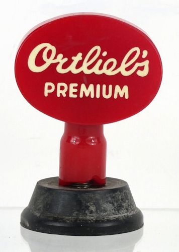 1953 Ortlieb's Premium Beer 2¾ Inch Tap Handle Philadelphia  Pa