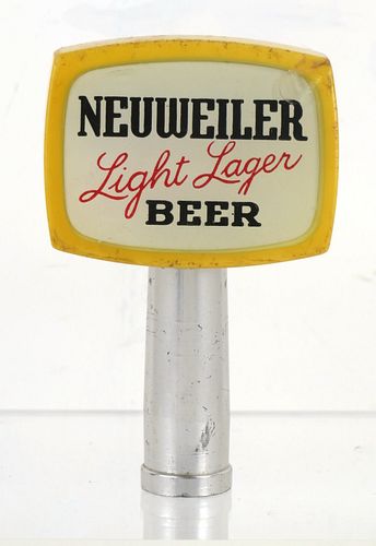 1954 Neuweiler Light Lager Beer 3¾ Inch Tap Handle Allentown Pennsylvania