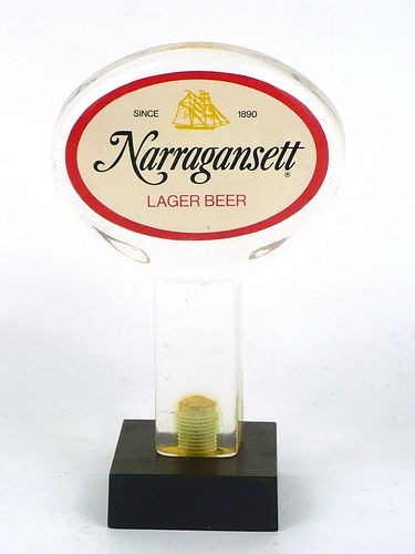 1974 1974 Narragansett Lager Beer 5-Inch Acrylic Tap Handle