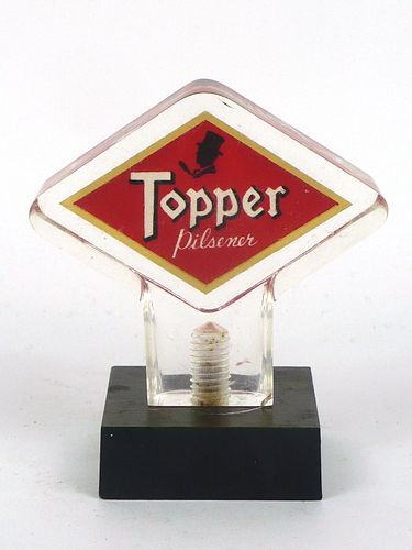 1955 1955 Topper Beer 3-Inch Acrilic Tap Handle Rochester New York