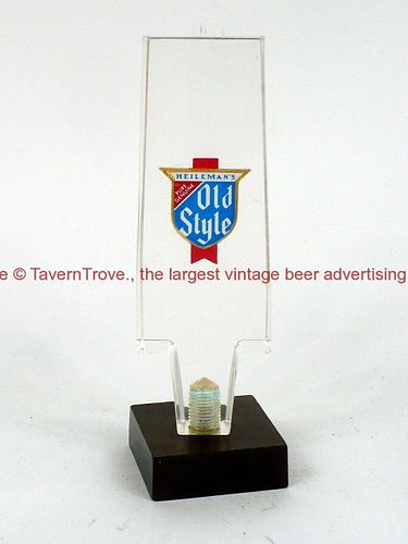 1970s Heileman's Old Style Beer (No Threads) 5¾ Inch Acrylic Tap Tap