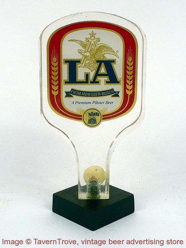 1980s Anheuser Busch La Beer 6¼ Inch Acrylic Tap Handle