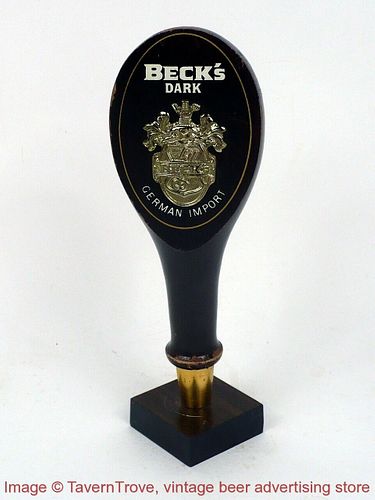 1980s Germany Beck's Dark Beer 8 Inch Wooden Tap Handle