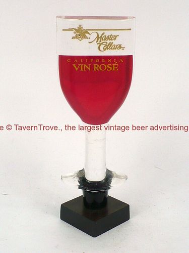 1970s Master Cellars Vin Rose Wine 7½ Inch Acrylic Tap Handle