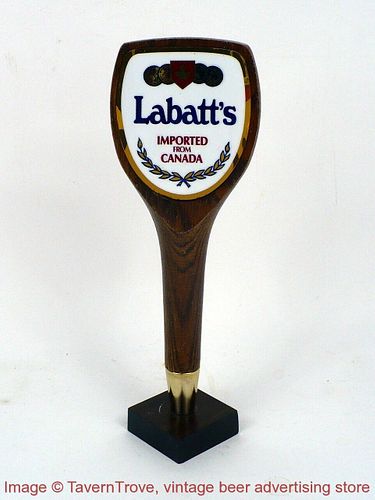 1980s Canada Labatt's Beer 9 Inch Wooden Tap Handle