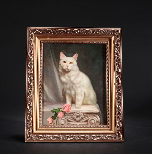 CAT PATTERN OIL PAINTING