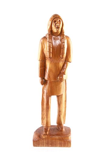 Hand-Carved Native American Man by Foust