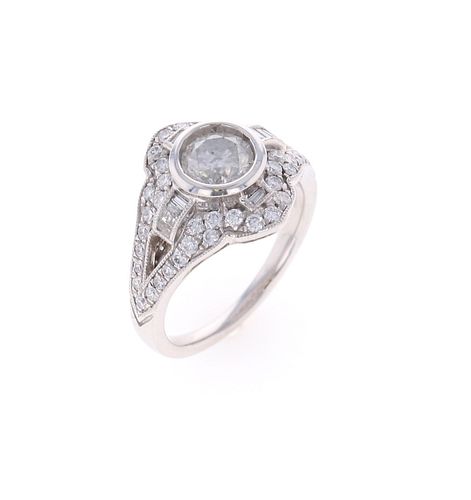 Opulent Art Deco Diamond & Platinum Ring