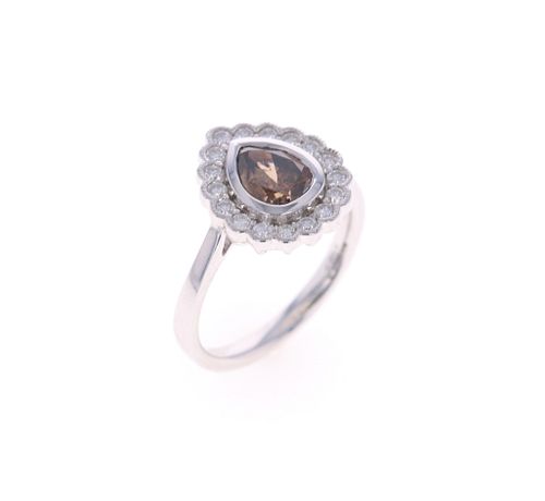 Natural Colored Diamond VS2 Diamond 18k Gold Ring