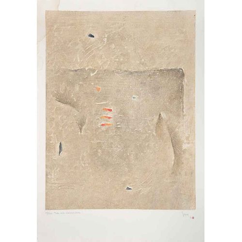 RAYMUNDO SESMA, Tres días crepusculares, 1983, Firmada, Colografía 89 / 150, 71 x 49.5 cm medidas totales