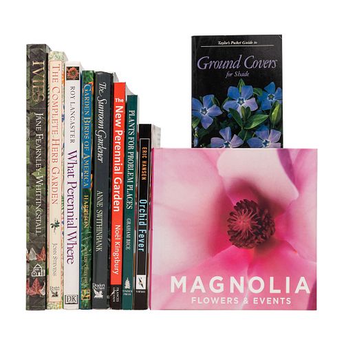 The Garden Birds of America / What Perennial Where / The Complete Herb Garden / Ivies / Magnolia. Varios formatos. Algunos tít...
