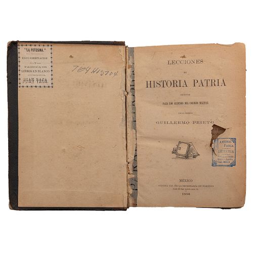 Prieto, Guillermo. Lecciones de Historia Patria. México: Oficina Tip. de la Secretaría de Fomento, 1886.