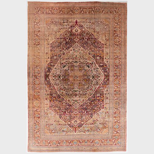Northwest Persian Silk Tabriz Carpet 