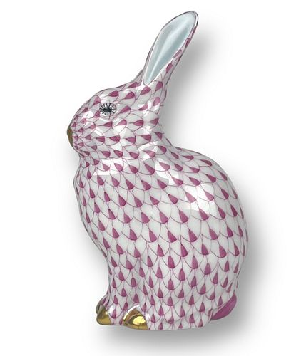 Herend Pink Fishnet Bunny