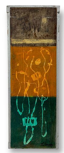 Irving Lehman Abstract Painting On Board